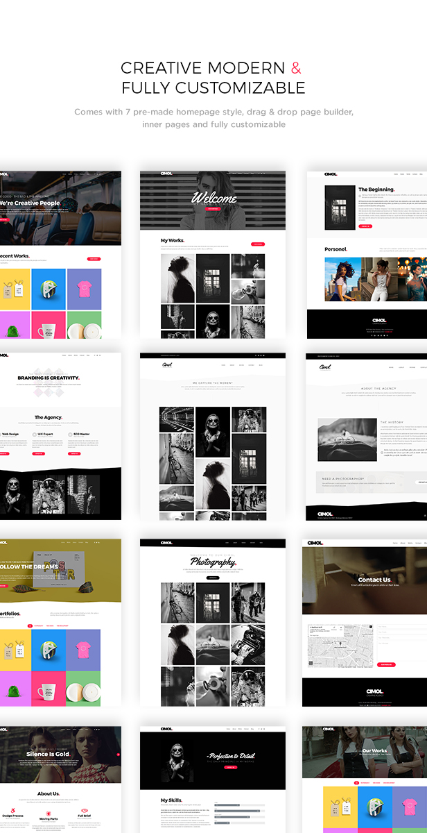 Cimol - Responsive One Page & Multi Page Portfolio Theme - 1