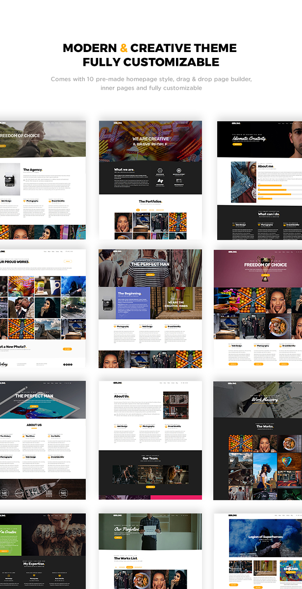 Gerlong - Responsive One & Multi Page Portfolio Theme - 1